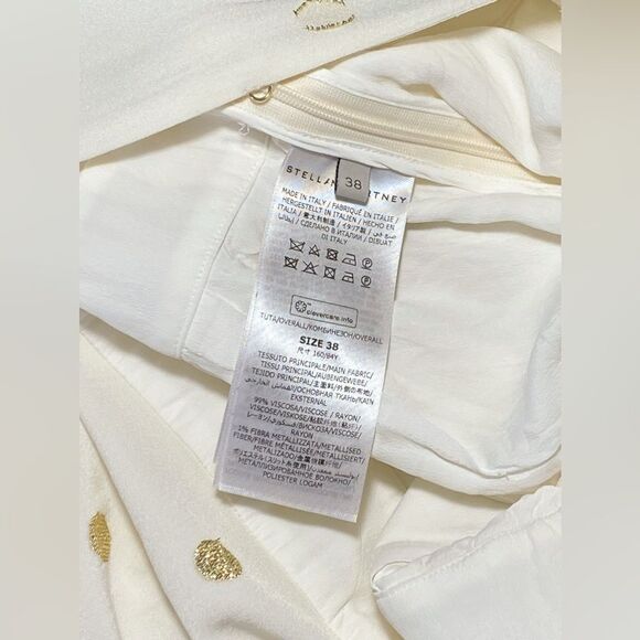 Stella McCartney Metallic Tie-Front Jumpsuit size 38/us size 4 - Picture 12 of 13